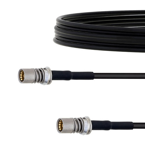 Snap-On BMA Jack to Snap-On BMA Jack Cable LMR-100 Coax in 12 Inch FMCA1636-12