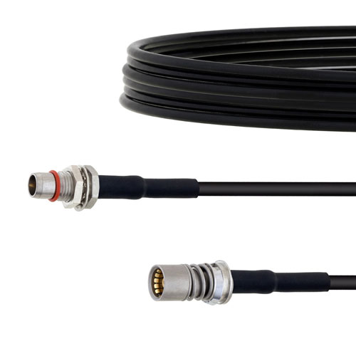 Slide-On BMA Plug Bulkhead to Snap-On BMA Jack Cable LMR-100 Coax in 36 Inch FMCA1638-36