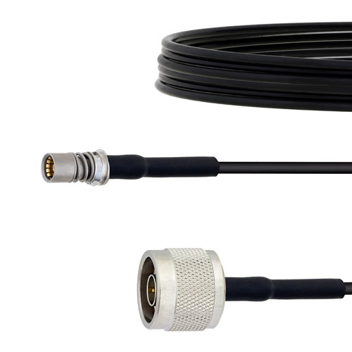 Snap-On BMA Jack to N Male Cable LMR-100 Coax in 60 Inch FMCA1644-60