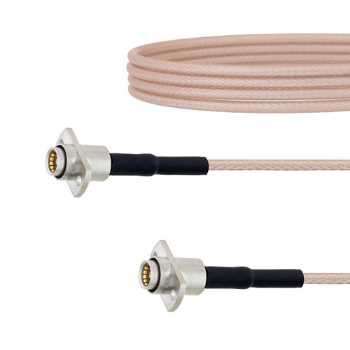 Slide-On BMA Jack 2 Hole Flange to Slide-On BMA Jack 2 Hole Flange Cable RG-316 Coax in 12 Inch FMCA1651-12