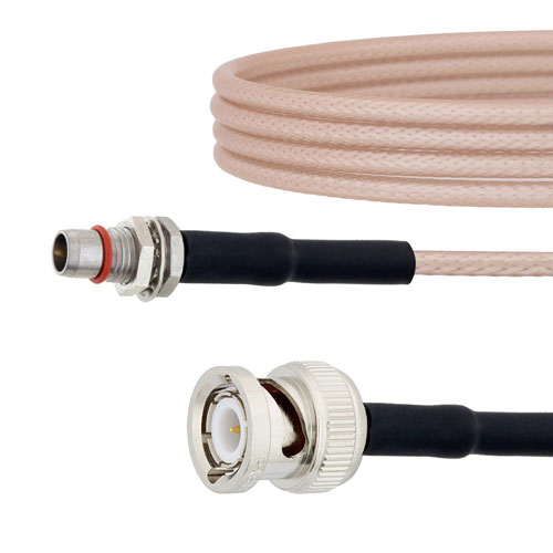 Slide-On BMA Plug Bulkhead to BNC Male Cable RG-316 Coax in 60 Inch FMCA1663-60