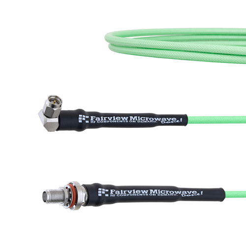 Low Loss RA SMA Male to SMA Female Bulkhead Cable LL160 Coax in 50 CM FMCA1684-50CM