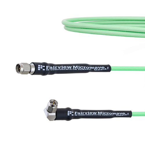 Low Loss SMA Male to RA SMA Male Cable LL160 Coax in 150 CM FMCA1686-150CM