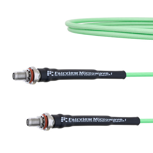 Low Loss SMA Female Bulkhead to SMA Female Bulkhead Cable LL160 Coax in 60 Inch FMCA1687-60