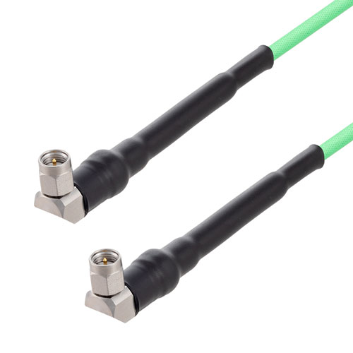 Low Loss RA SMA Male to RA SMA Male Cable LL160 Coax with LF Solder, 180 Degree Clocking FMCA1688/PH180