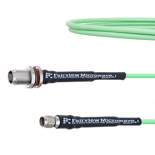 Low Loss SMA Male to TNC Female Bulkhead Cable LL160 Coax in 150 CM FMCA1700-150CM