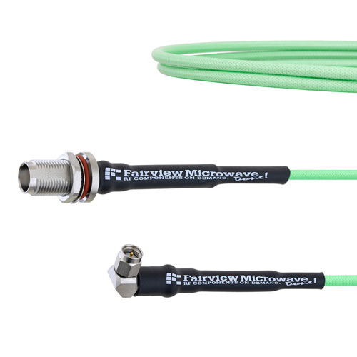 Low Loss RA SMA Male to TNC Female Bulkhead Cable LL160 Coax in 48 Inch FMCA1703-48