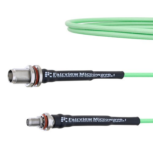 Low Loss SMA Female Bulkhead to TNC Female Bulkhead Cable LL160 Coax in 36 Inch FMCA1706-36