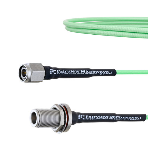 Low Loss N Female Bulkhead to TNC Male Cable LL160 Coax in 48 Inch FMCA1710-48