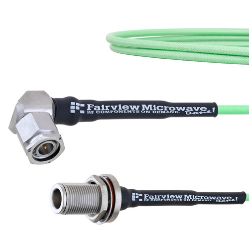 Low Loss N Female Bulkhead to RA TNC Male Cable LL160 Coax in 24 Inch FMCA1711-24