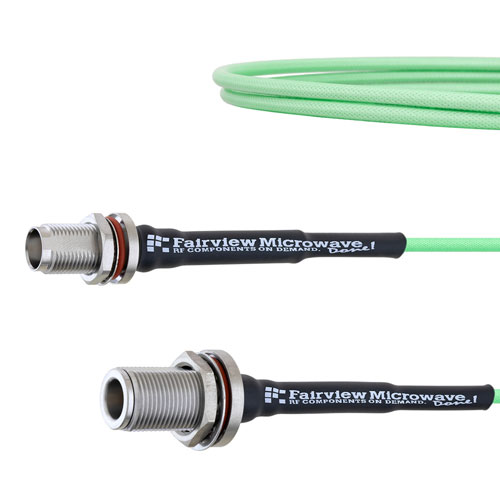 Low Loss N Female Bulkhead to TNC Female Bulkhead Cable LL160 Coax in 50 CM FMCA1712-50CM