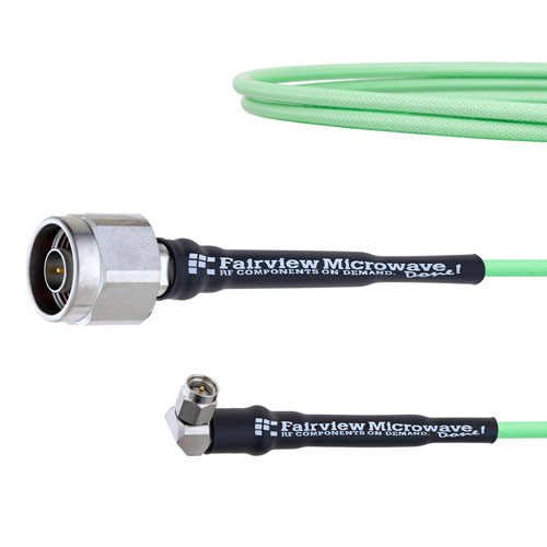 Low Loss N Male to RA SMA Male Cable LL160 Coax in 36 Inch FMCA1715-36