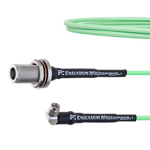 Low Loss N Female Bulkhead to RA SMA Male Cable LL160 Coax in 50 CM FMCA1716-50CM