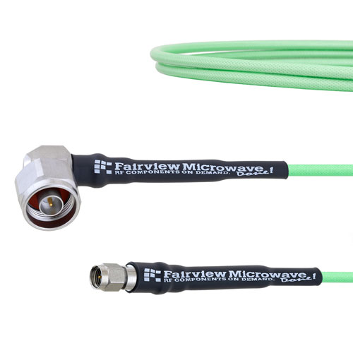 Low Loss RA N Male to SMA Male Cable LL160 Coax in 60 Inch FMCA1719-60