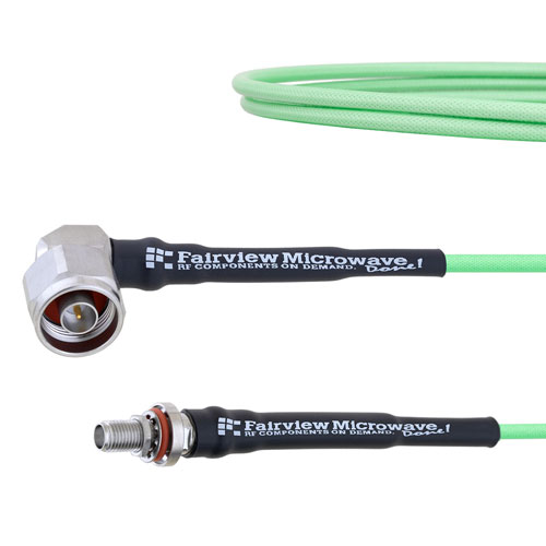 Low Loss RA N Male to SMA Female Bulkhead Cable LL160 Coax in 60 Inch FMCA1720-60