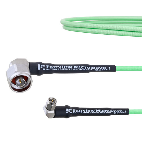 Low Loss RA N Male to RA SMA Male Cable LL160 Coax in 48 Inch FMCA1721-48