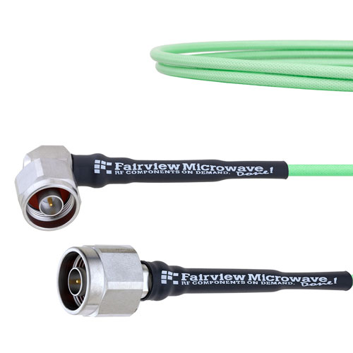 Low Loss N Male to RA N Male Cable LL160 Coax in 12 Inch FMCA1725-12