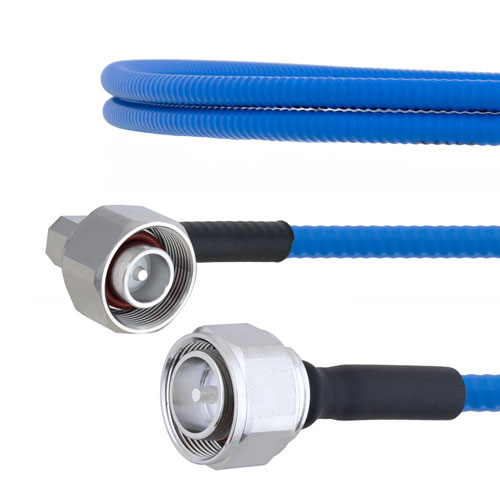 Low PIM RA 4.1/9.5 Mini DIN Male to 4.3-10 Male Plenum Cable SPP-250-LLPL Coax in 50 cm with LF Solder FMCA1776-50CM