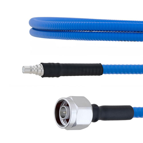 Low PIM N Male to QMA Female Plenum Cable SPP-250-LLPL Coax in 100 cm with LF Solder FMCA1792-100CM