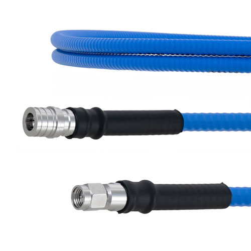 Low PIM QMA Male to SMA Male Plenum Cable SPP-250-LLPL Coax in 12 Inch with LF Solder FMCA1800-12