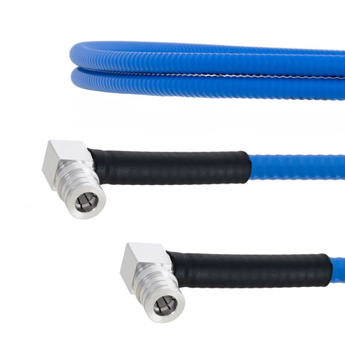 Low PIM RA QMA Male to RA QMA Male Plenum Cable SPP-250-LLPL Coax with LF Solder FMCA1807