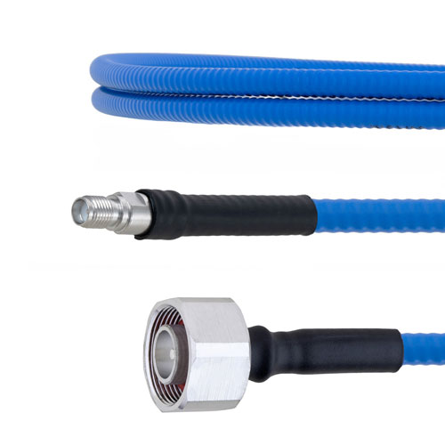 Low PIM 4.1/9.5 Mini DIN Male to SMA Female Plenum Cable SPP-250-LLPL Coax in 100 cm with LF Solder FMCA1809-100CM