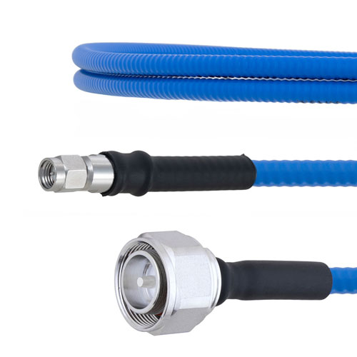 Low PIM 4.3-10 Male to SMA Male Plenum Cable SPP-250-LLPL Coax in 24 Inch with LF Solder FMCA1814-24