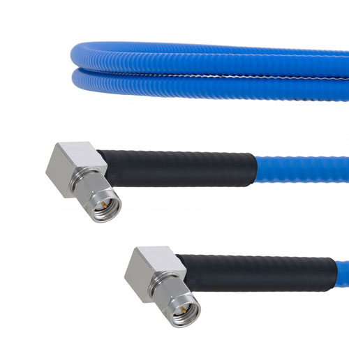 Low PIM RA SMA Male to RA SMA Male Plenum Cable SPP-250-LLPL Coax with LF Solder FMCA1825
