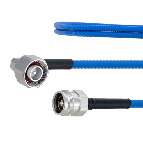 Plenum Low PIM RA 4.1/9.5 Mini DIN Male to 4.3-10 Female Cable SPP-250-LLPL Coax in 200 cm with LF Solder FMCA1835-200CM