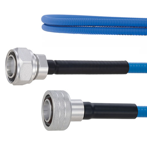 Plenum Low PIM 4.3-10 Male to Snap-On 4.3-10 Male Cable SPP-250-LLPL Coax Using Times Microwave Parts FMCA1849