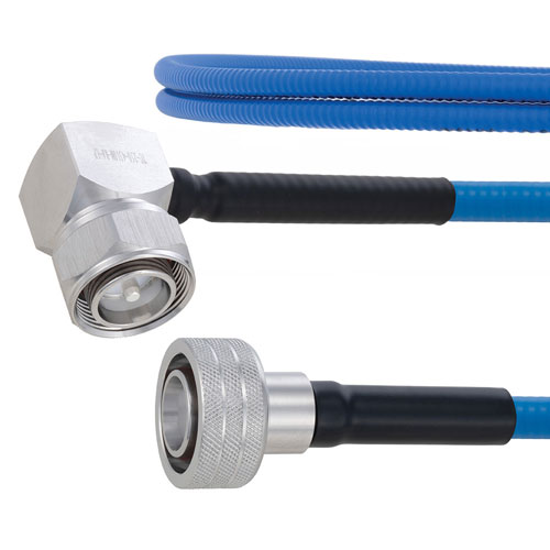 Plenum Low PIM Snap-On 4.3-10 Male to RA 4.3-10 Male Cable SPP-250-LLPL Coax in 24 Inch Using Times Microwave Parts FMCA1850-24