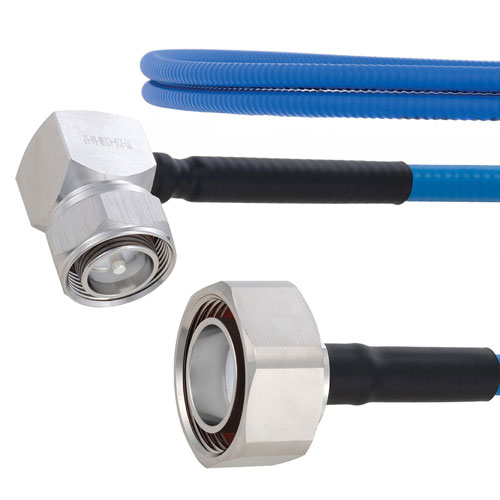 Plenum Low PIM RA 4.3-10 Male to 7/16 DIN Male Cable SPP-250-LLPL Coax in 50 cm Using Times Microwave Parts FMCA1855-50CM