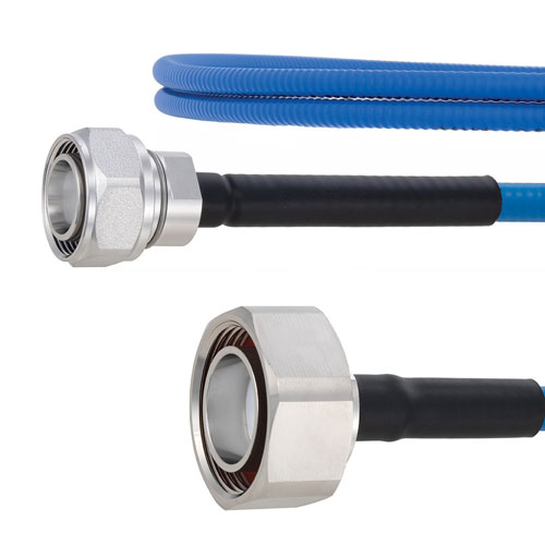 Plenum Low PIM 4.3-10 Male to 7/16 DIN Male Cable SPP-250-LLPL Coax in 48 Inch Using Times Microwave Parts FMCA1856-48