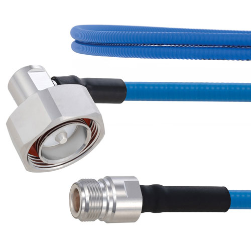 Plenum Low PIM RA 7/16 DIN Male to N Female Cable SPP-250-LLPL Coax in 60 Inch Using Times Microwave Parts FMCA1866-60