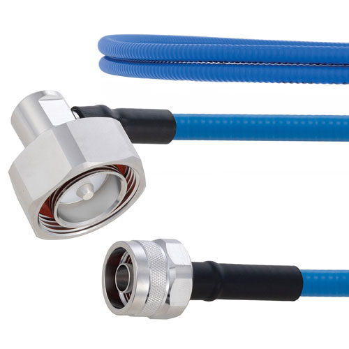 Plenum Low PIM RA 7/16 DIN Male to N Male Cable SPP-250-LLPL Coax in 150 cm Using Times Microwave Parts FMCA1868-150CM