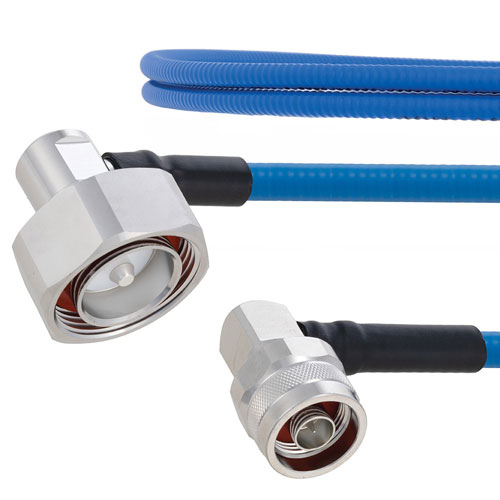 Plenum Low PIM RA 7/16 DIN Male to RA N Male Cable SPP-250-LLPL Coax Using Times Microwave Parts FMCA1869