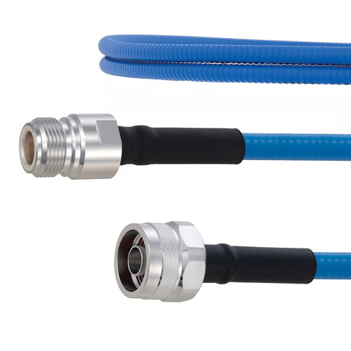 Plenum Low PIM N Male to N Female Cable SPP-250-LLPL Coax in 100 cm Using Times Microwave Parts FMCA1870-100CM