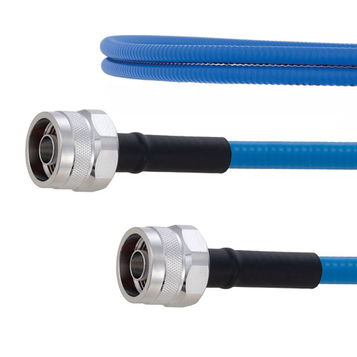 Plenum Low PIM N Male to N Male Cable SPP-250-LLPL Coax in 150 cm Using Times Microwave Parts FMCA1872-150CM