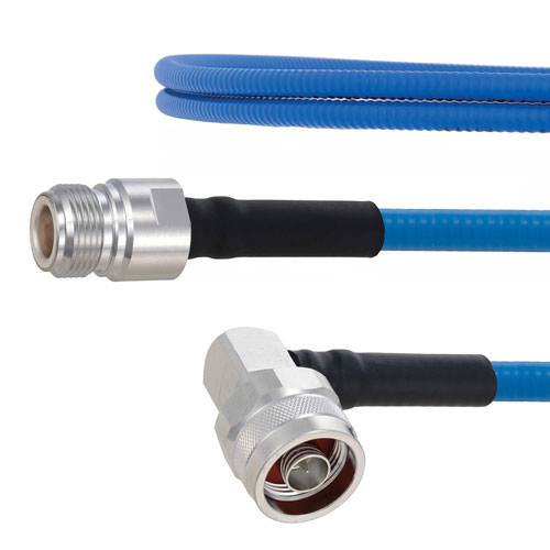 Plenum Low PIM RA N Male to N Female Cable SPP-250-LLPL Coax in 100 cm Using Times Microwave Parts FMCA1873-100CM
