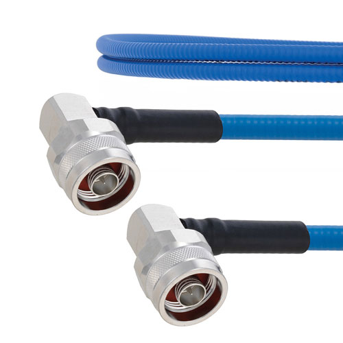 Plenum Low PIM RA N Male to RA N Male Cable SPP-250-LLPL Coax in 100 cm Using Times Microwave Parts FMCA1876-100CM