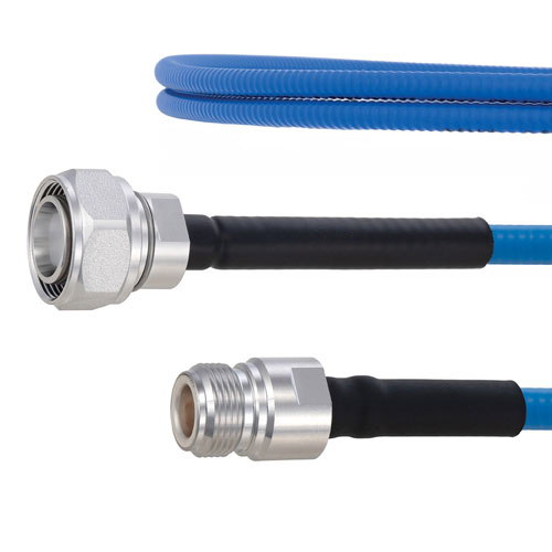Plenum Low PIM 4.3-10 Male to N Female Cable SPP-250-LLPL Coax in 24 Inch Using Times Microwave Parts FMCA1890-24
