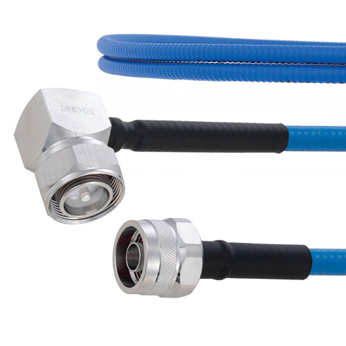 Plenum Low PIM RA 4.3-10 Male to N Male Cable SPP-250-LLPL Coax in 150 cm Using Times Microwave Parts FMCA1892-150CM