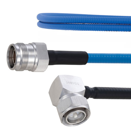 Plenum Low PIM RA 4.3-10 Male to 4.3-10 Female Cable SPP-250-LLPL Coax in 24 Inch Using Times Microwave Parts FMCA1897-24