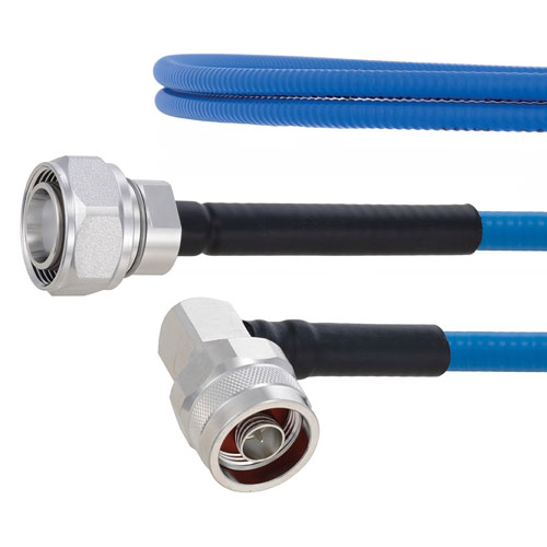 Plenum Low PIM 4.3-10 Male to RA N Male Cable SPP-250-LLPL Coax in 150 cm Using Times Microwave Parts FMCA1898-150CM