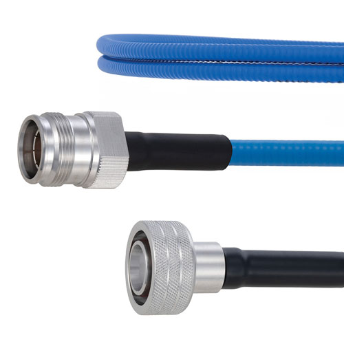 Plenum Low PIM Snap-On 4.3-10 Male to 4.3-10 Female Cable SPP-250-LLPL Coax in 48 Inch Using Times Microwave Parts FMCA1899-48