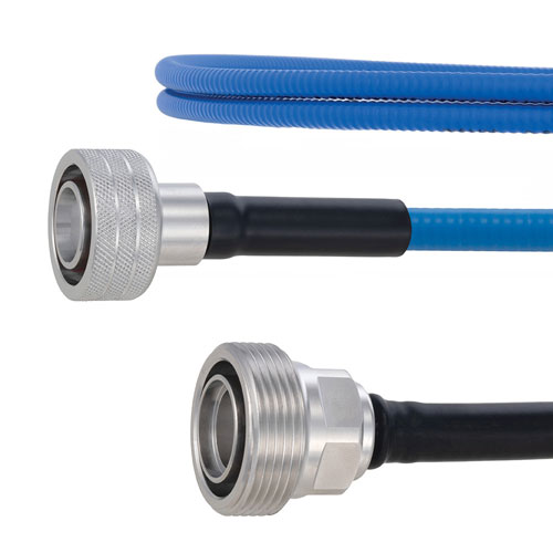 Plenum Low PIM Snap-On 4.3-10 Male to 7/16 DIN Female Cable SPP-250-LLPL Coax in 60 Inch Using Times Microwave Parts FMCA1902-60