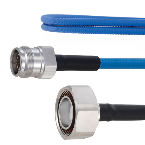 Plenum Low PIM 4.3-10 Female to 7/16 DIN Male Cable SPP-250-LLPL Coax in 200 cm Using Times Microwave Parts FMCA1903-200CM