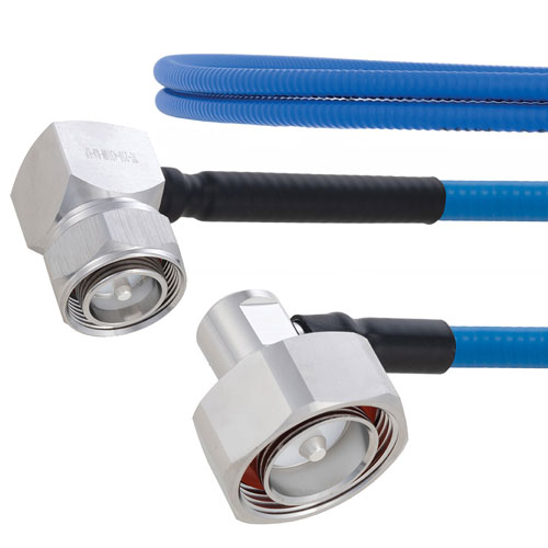 Plenum Low PIM RA 4.3-10 Male to RA 7/16 DIN Male Cable SPP-250-LLPL Coax in 48 Inch Using Times Microwave Parts FMCA1907-48