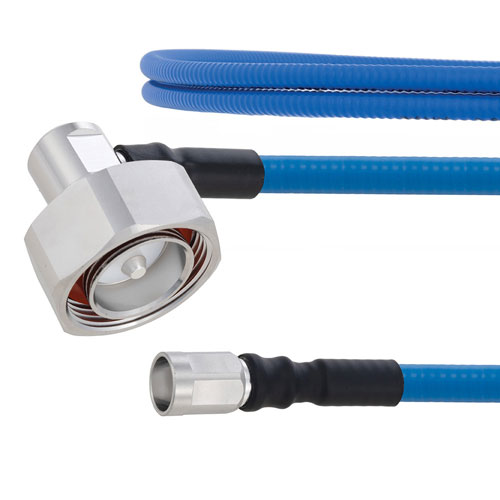 Plenum Low PIM RA 7/16 DIN Male to NEX10 Male Cable SPP-250-LLPL Coax in 100 cm Using Times Microwave Parts FMCA1922-100CM