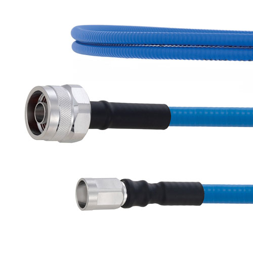 Plenum Low PIM N Male to NEX10 Male Cable SPP-250-LLPL Coax in 100 cm Using Times Microwave Parts FMCA1926-100CM